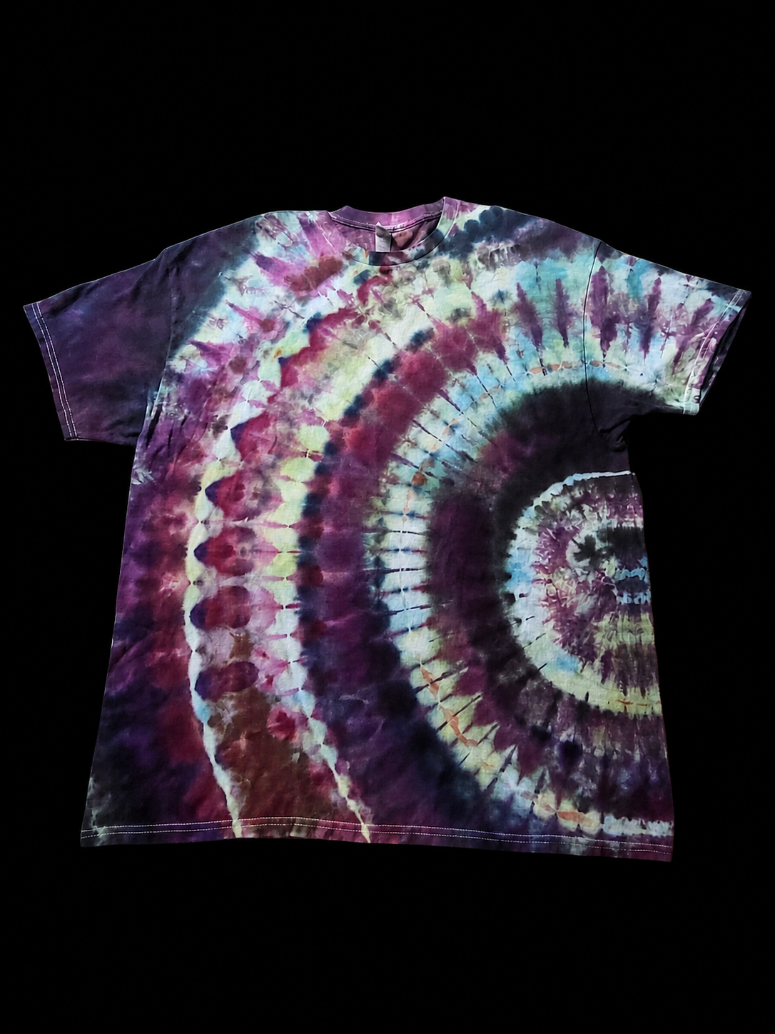 XL side fanfold ice dye shirt