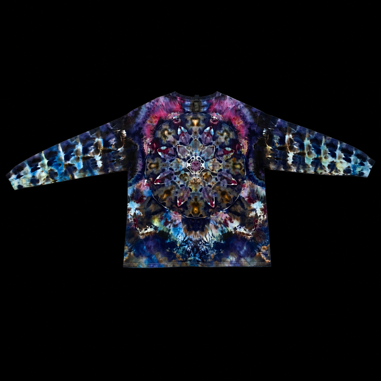 2X long sleeve mandala spine dye shirt